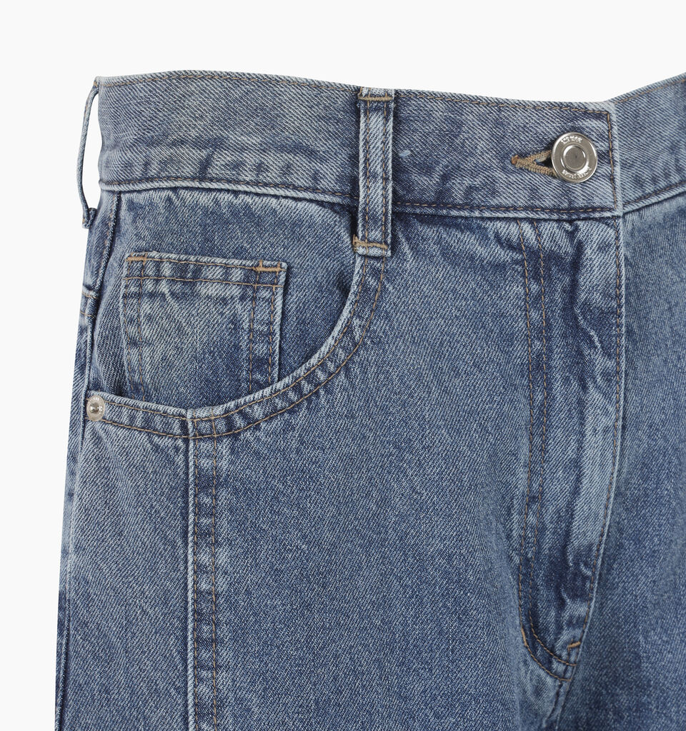 Blue wide leg jeans  - sisley k jeans regular - Blue | Sisley K image number 3